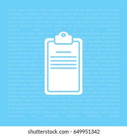 Clipboard or checklist icon. vector illustration