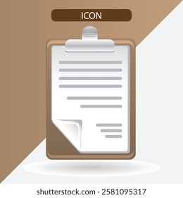 Clipboard with checklist icon for web and mobile.