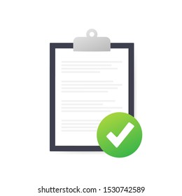 Clipboard with checklist icon. Clipboard with checklist icon for web. Vector illustration.