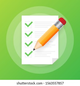 Clipboard with checklist icon. Clipboard with checklist icon for web. Vector illustration.