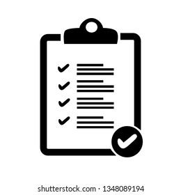 Clipboard checklist icon,vector illustration.