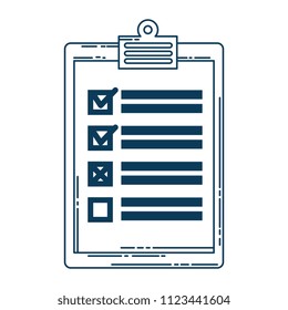 clipboard checklist isolated icon