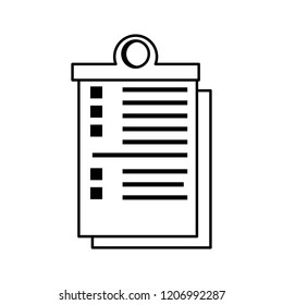 clipboard checklist isolated icon