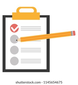 clipboard checklist with pencil