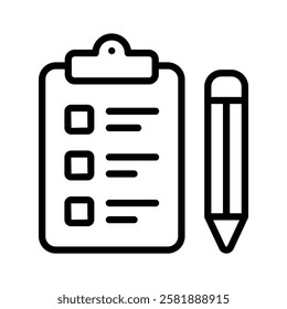 Clipboard with a checklist and pencil for notes or tasks