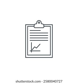 Clipboard, checklist, report or agreement report icon symbol vector illustration isolated on white background