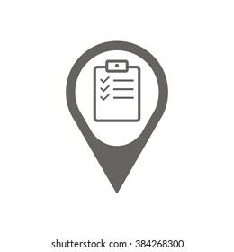 clipboard checklist survey form line art icon for apps and websites