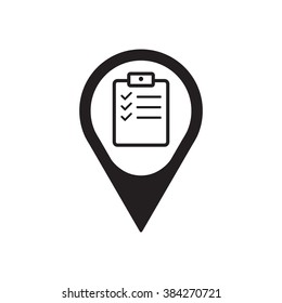 clipboard checklist survey form line art icon for apps and websites