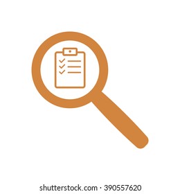 clipboard checklist survey form line art icon for apps and websites