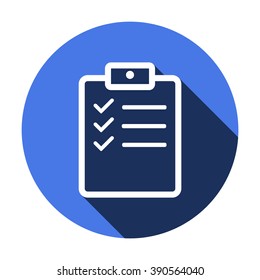clipboard checklist survey form line art icon for apps and websites