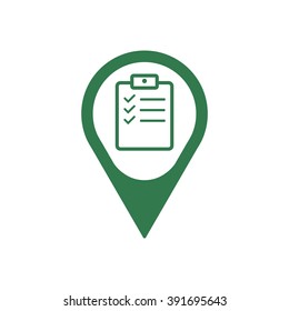 clipboard checklist survey form line art icon for apps and websites