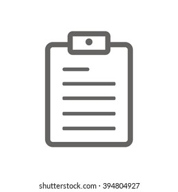 clipboard checklist survey form line art icon for apps and websites