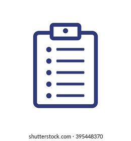 clipboard checklist survey form line art icon for apps and websites