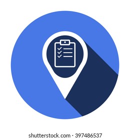 clipboard checklist survey form line art icon for apps and websites
