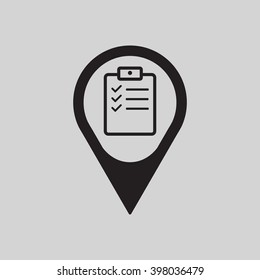 clipboard checklist survey form line art icon for apps and websites