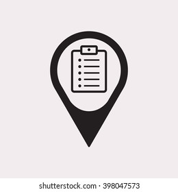 clipboard checklist survey form line art icon for apps and websites