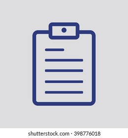 clipboard checklist survey form line art icon for apps and websites
