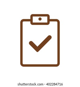 clipboard checklist survey form line art icon for apps and websites
