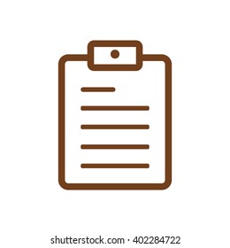 clipboard checklist survey form line art icon for apps and websites