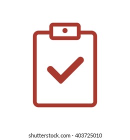 clipboard checklist survey form line art icon for apps and websites