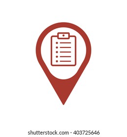 clipboard checklist survey form line art icon for apps and websites