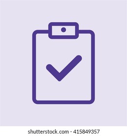 clipboard checklist survey form line art icon  