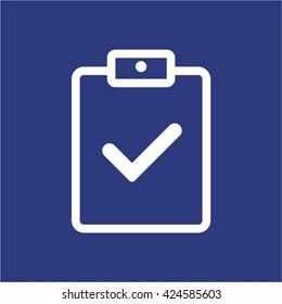 clipboard checklist survey form line art icon for apps and websites