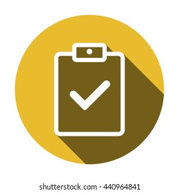 clipboard checklist survey form line art icon for apps and websites