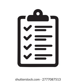 Clipboard Checklist Task Done Document Icon Vector