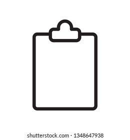 Clipboard, checklist, task icon in trendy outline style design. Vector graphic illustration. Clipboard icon for website design, logo, and ui. Editable vector stroke.Pixel perfect. EPS 10.