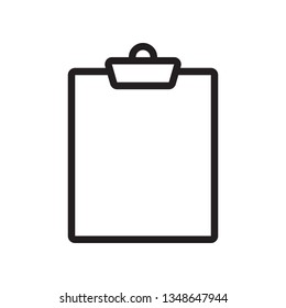 Clipboard, checklist, task icon in trendy outline style design. Vector graphic illustration. Clipboard icon for website design, logo, and ui. Editable vector stroke.Pixel perfect. EPS 10.