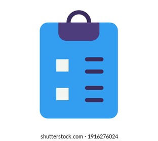 clipboard checklist task single isolated icon with flat style