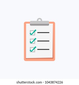 Clipboard Checklist Vector Icon