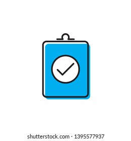 clipboard checklist vector icon concept, isolated on white background