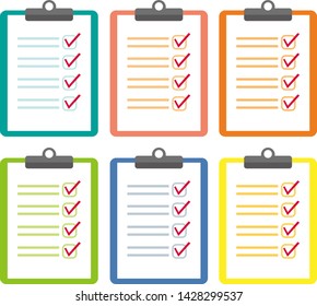 Clipboard Checklist Vector Icon illustration