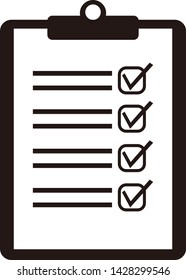 Clipboard Checklist Vector Icon illustration