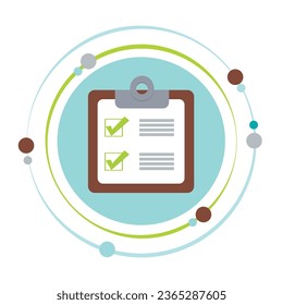 Clipboard checklist vector illustration graphic icon