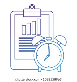 clipboard checklists document with alarm clock