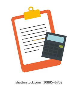 clipboard checklists document with calculator