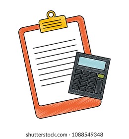 clipboard checklists document with calculator