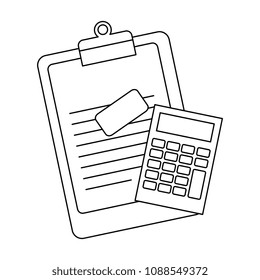 clipboard checklists document with calculator