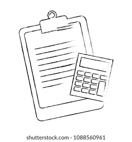 clipboard checklists document with calculator