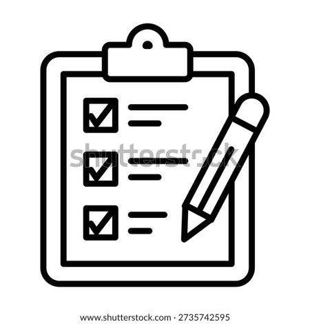 Clipboard with checklists and a pencil icon. suitable for todo lists, task management, productivity, organization, planning, project management concepts.