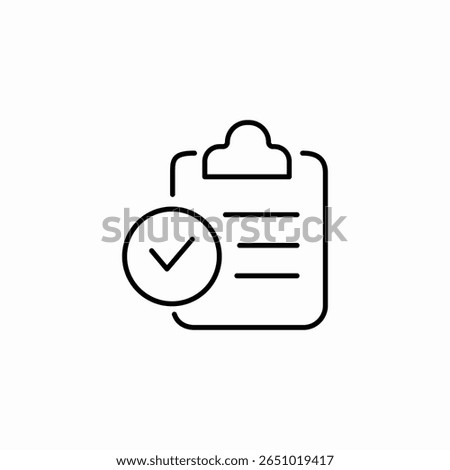 clipboard with checkmark icon sign vector