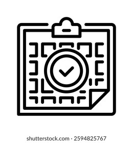 Clipboard with Checkmarks line icon. Universal creative premium symbol. Vector sign icon logo template. Vector illustration