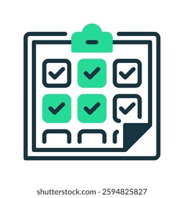Clipboard with Checkmarks line icon. Universal creative premium symbol. Vector sign icon logo template. Vector illustration