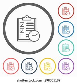 clipboard & clock icon