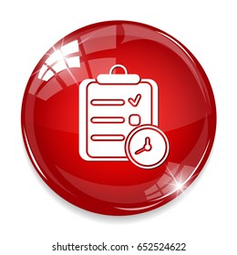 clipboard and clock icon