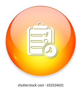 clipboard and clock icon