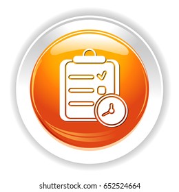 clipboard and clock icon